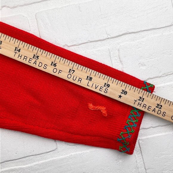 Christina Rotelli Cardigan Women Medium Red Multi Angels Music Christmas Sweater - Picture 11 of 14